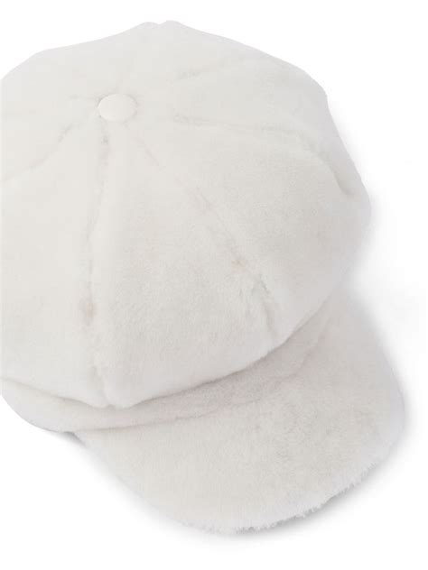 prada shearling cap|Shearling newsboy cap .